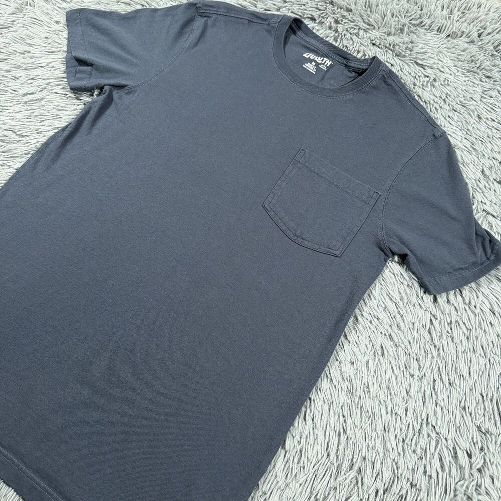 Duluth Trading Co Shirt Medium Blue Longtail T Slim Fit Work Wear Pullover Mens